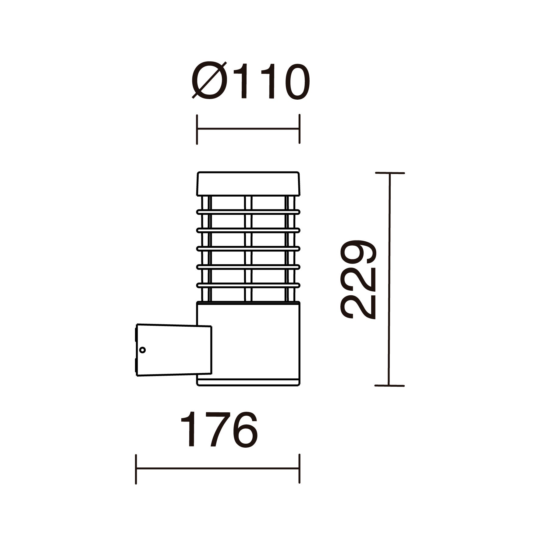 Applique AVON IP65 E27 15W Anthracite - 3