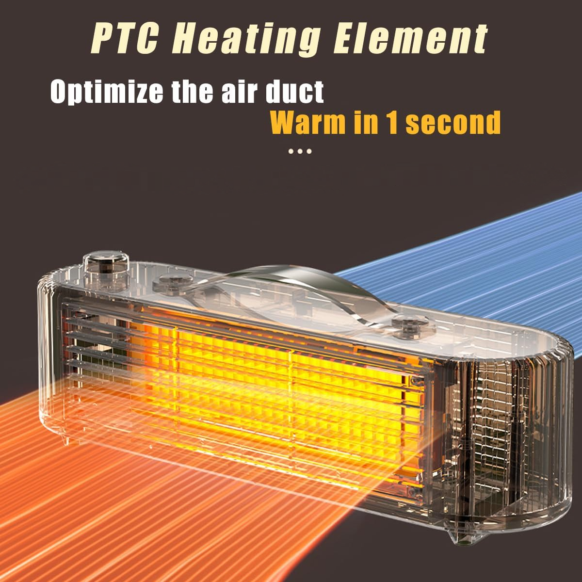 Grzejnik - Ogrzewacz domowy - Przenośny grzejnik ceramiczny - Zielony - 27,5 cm x 9 cm x 8,5 cm - 6