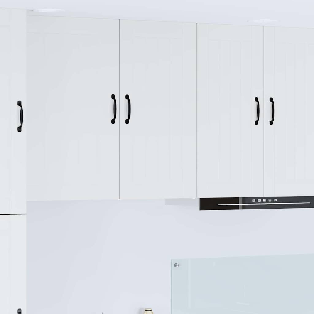 8 Portes De Cuisine Blanches Brillantes, Kit Complet Sans Charnières (fabrication Italienne)