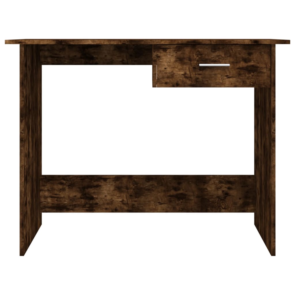 Bureau，Table de travail，Table d'étude Chêne fumé 100x50x76 cm Bois d'ingénierie CWV20637 - 4