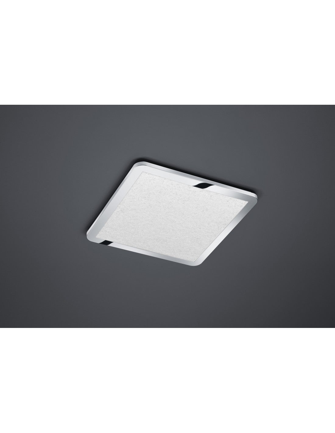 Plafon LED quadrado IP44 24 W prateado e branco CESAR Trio | Leroy Merlin