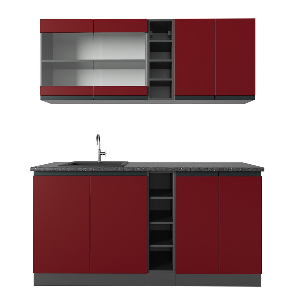 Vicco Panel przedni R-Line, Czerwony/antracyt, 160 cm J-Shape