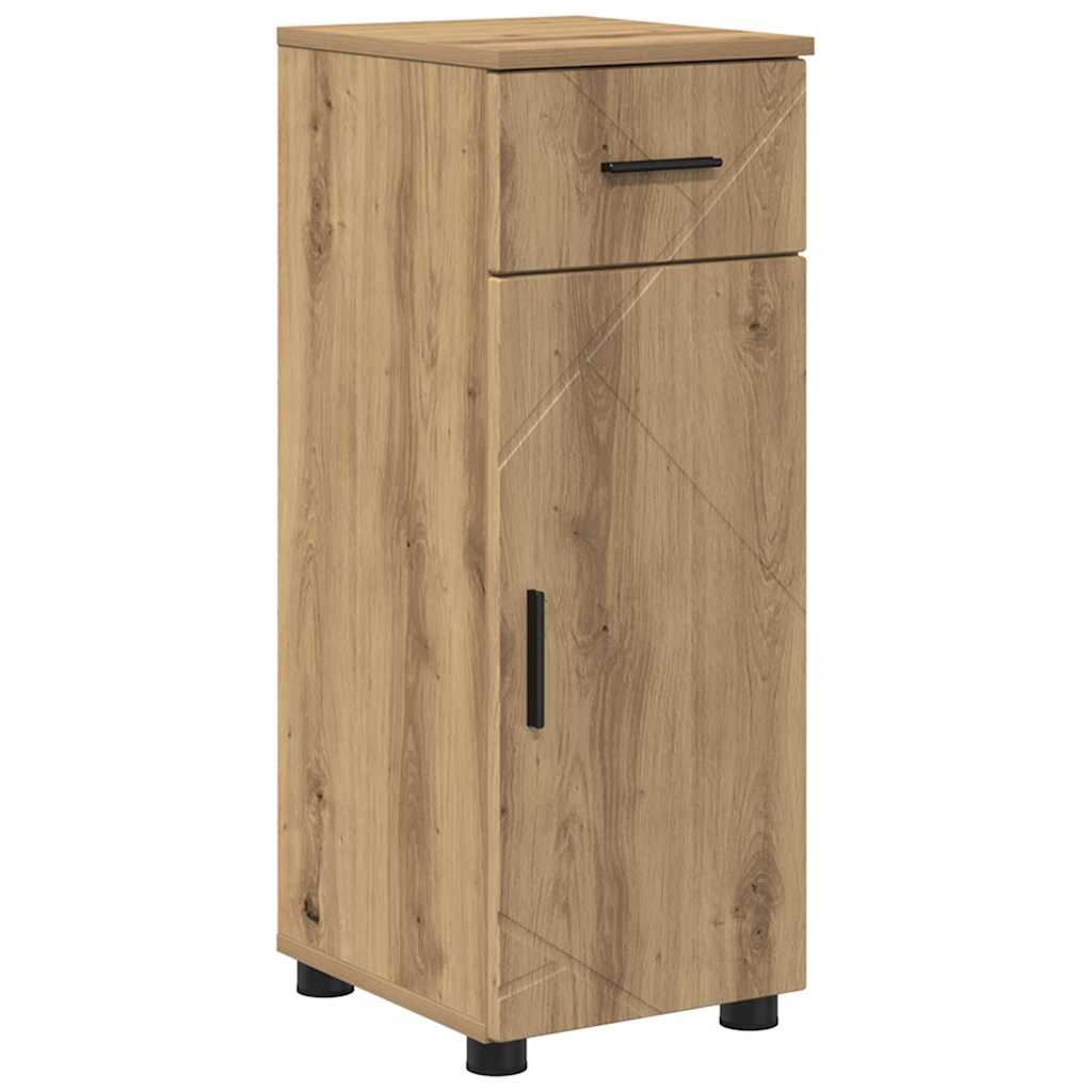 vidaXL Mobile da Bagno con Ripiani Rovere Marrone 36x35x95 cm
