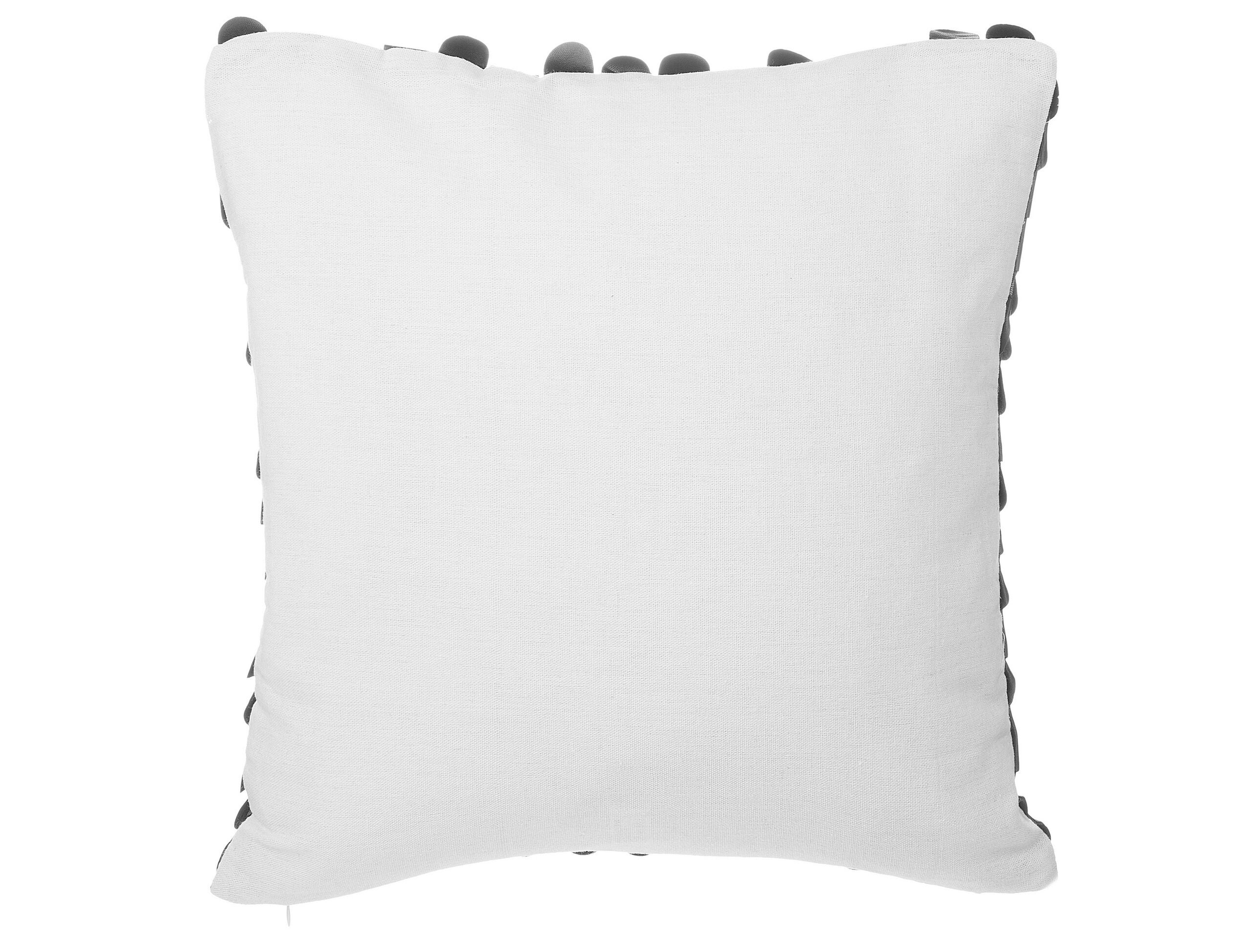 Set di 2 cuscini LOBELIA Pelle sintetica 45 x 45 cm Nero Tinta unita - 5