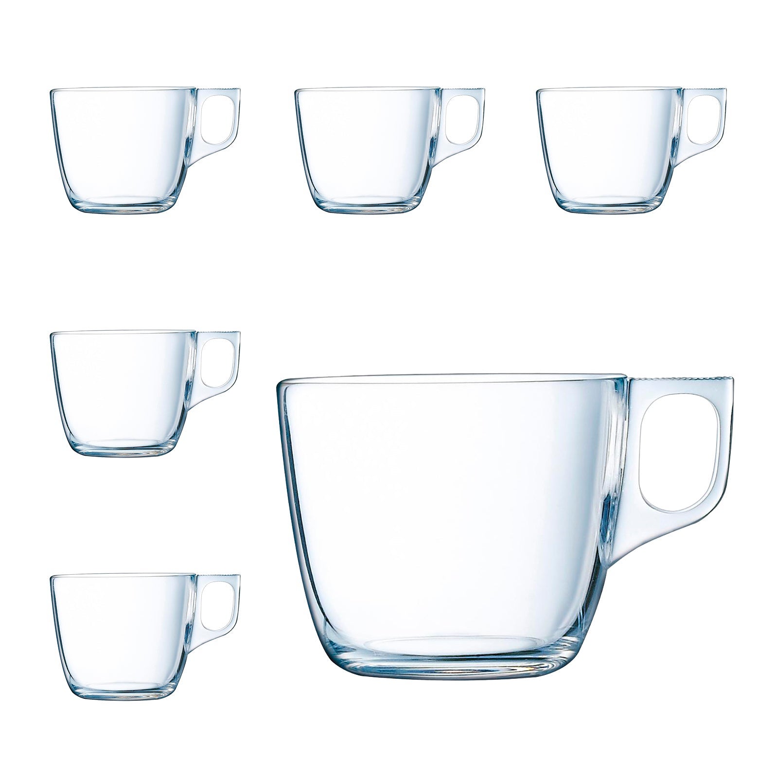 Luminarc Juego 6 Tazas Mug Vidrio Transparente 22Cl Nuevo - Imagen 2
