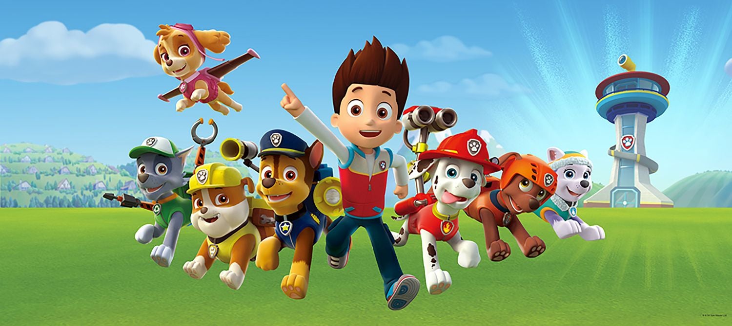 Póster decorativo paw patrol azul y verde - 1.7 x 0.75 m - sanders & sanders