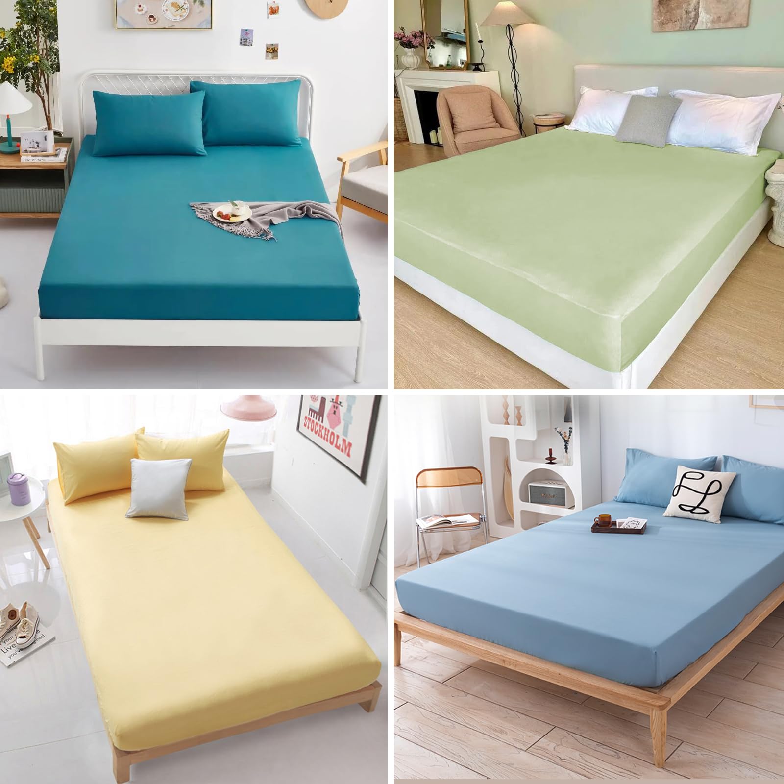 2 Pièces Tendeur Drap Housse, Élastiques Ajustables Attache Drap Housse avec Pinces Métalliques, Sangle Drap Housse pour draps, Matelas - 7