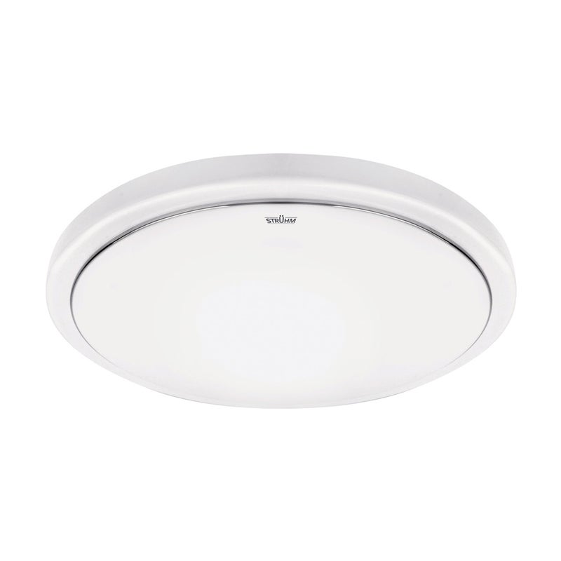 Plafon Sola okrągły biały LED 18W 4100K 1235lm wym: 6,3 x 29 cm IP44 tworzywo sztuczne Struhm