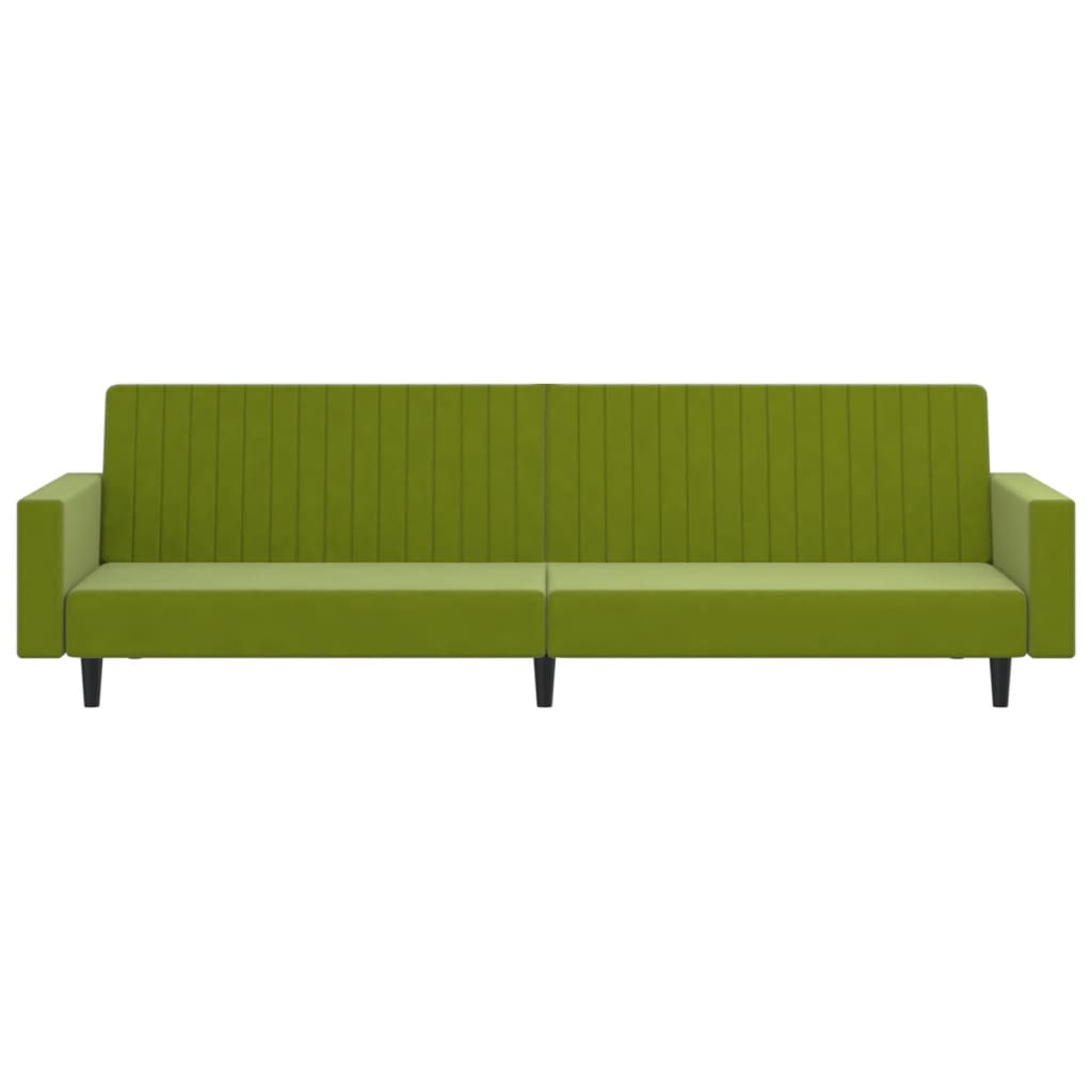Canapé-lit | Lit simple | Canapé convertible à 2 places vert clair velours CFW49881 - 5