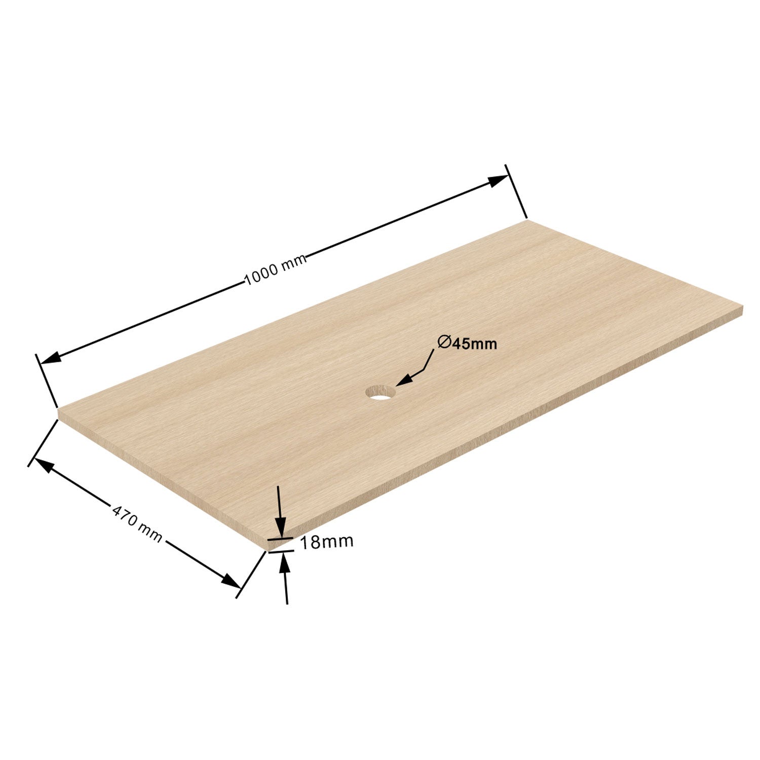 Meubles Salle de Bain 100cm avec simple vasque céramique - 2 tiroirs Anthracite et Chêne Wotan - 5