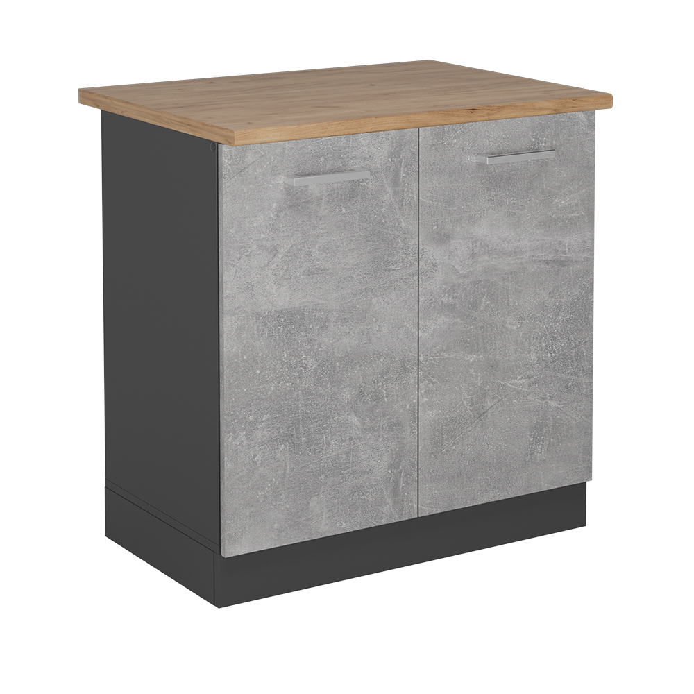 Vicco Szafka pod zlew R-Line, Beton, 80 cm , BP Dąb