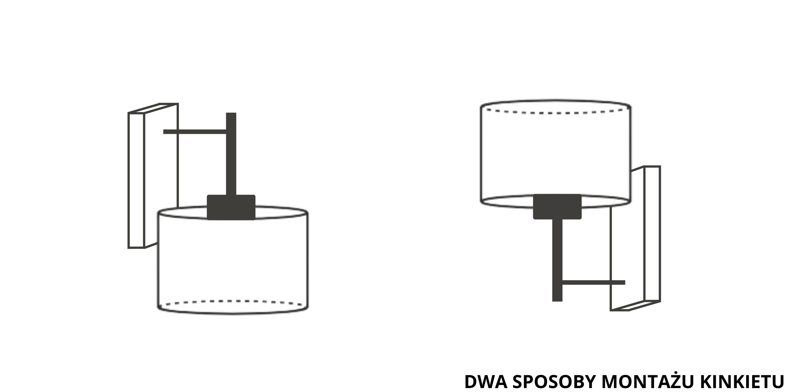Kinkiet lampa ścienna lampa na ścianę z abażurem walec GRAND - 2