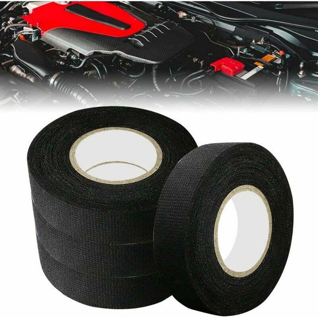 4 PCS Gaine Electrique Automobile en Flanelle 19mm15m Ruban Chiffon de Voiture Antifriction Antisalissure Scotch Tissu Réduction de Bruit Antidérapant