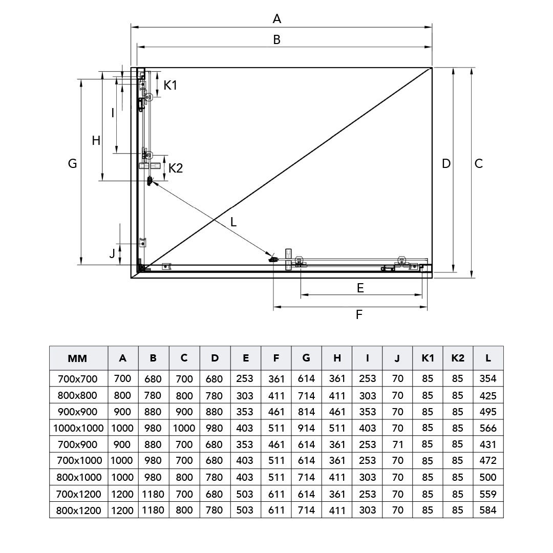 Box doccia 70x90 in cristallo opaco ed ante scorrevoli | Giada - 5