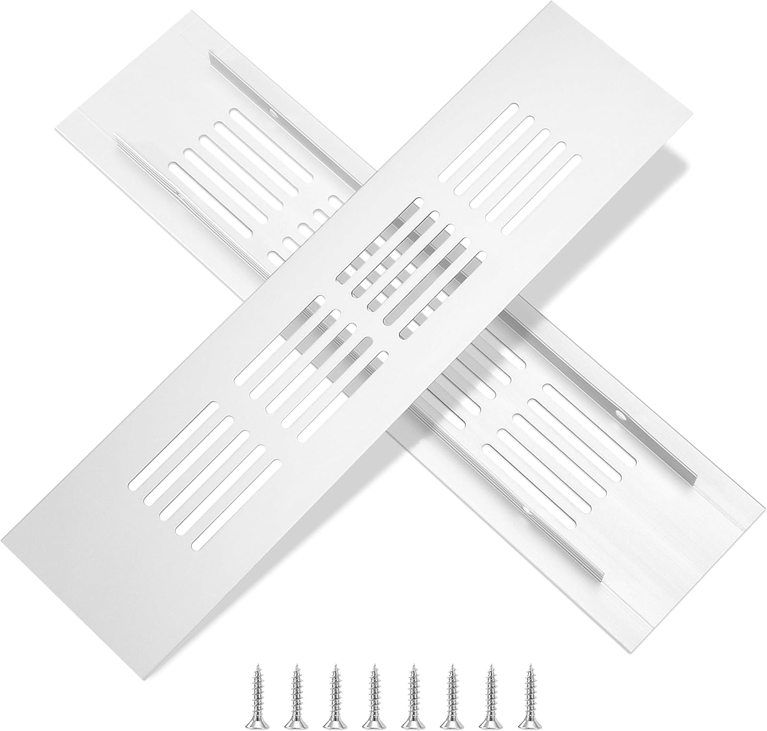 Sourcing Map Griglie Di Ventilazione Quadrate In Nylon Per Barche E Yacht: 4 Pezzi Con Viti, Design A Lamelle, Bianco 140x123mm