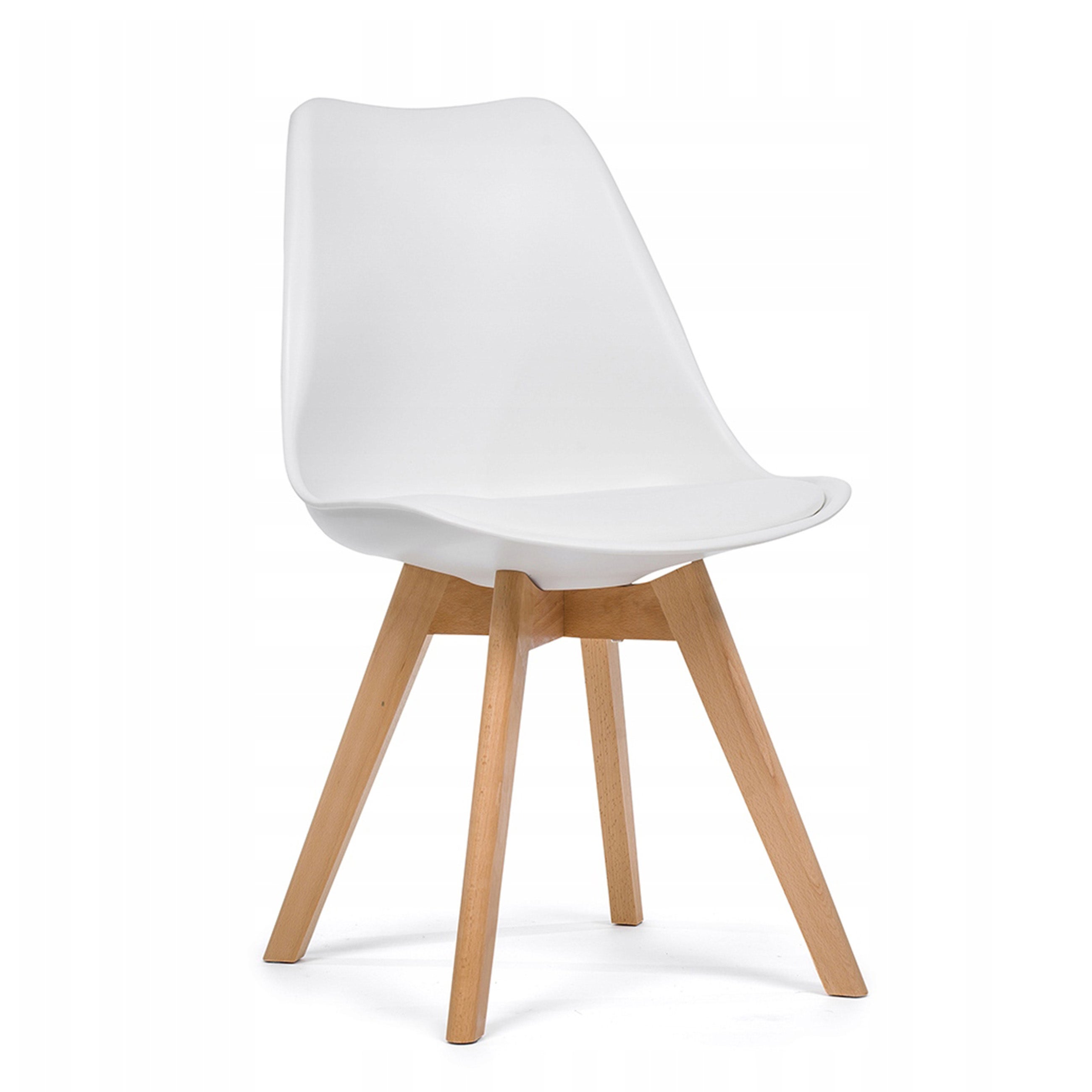 Krzesło skandynawskie z poduszką DUBLIN biały