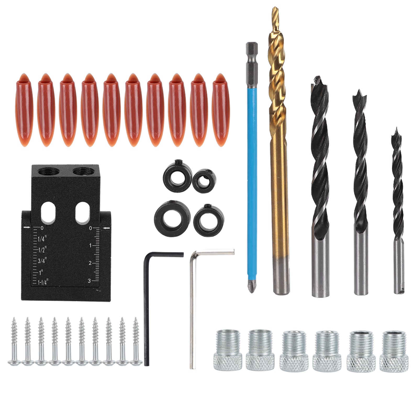 Adjustable Kit d'outils de Gabarit de Percage Oblique pour Menuiserie