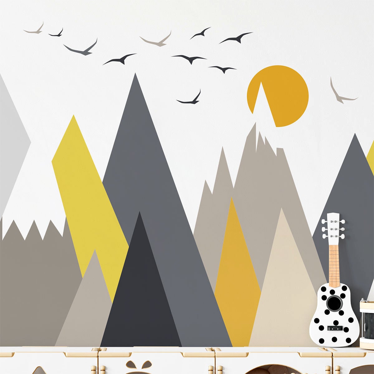 Adesivo bambino di montagna scandinavo lunaka - Sticker adesivo - adesivi murali - 90x135cm - 4