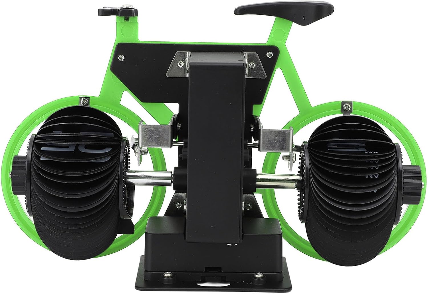 Horloge de table en forme de vélo, horloge à rotation automatique des pages, horloge décorative rétro, horloge à rotation simple des pages (vert) - 7