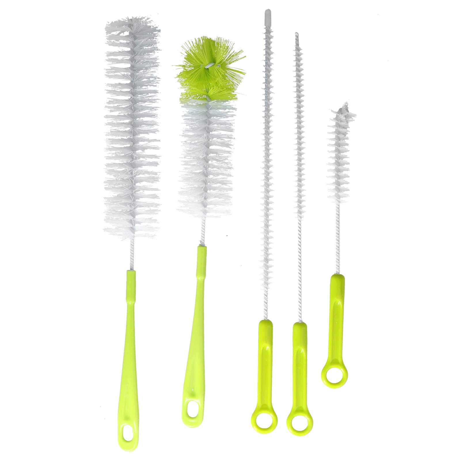 Lot De 2 Brosses à Long Manche Pour Nettoyer Les Bouteilles - Tête Étroite 3.6 Cm - Manche 25.4 Cm - Matériau TPR Doux
