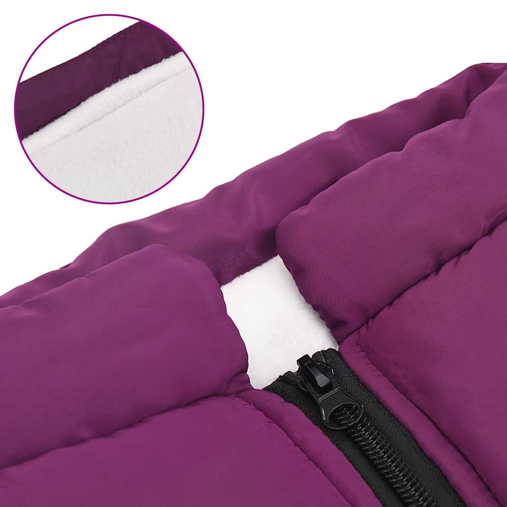 Abrigo para perro con arnés impermeable reflectante L morado vidaXL - 7