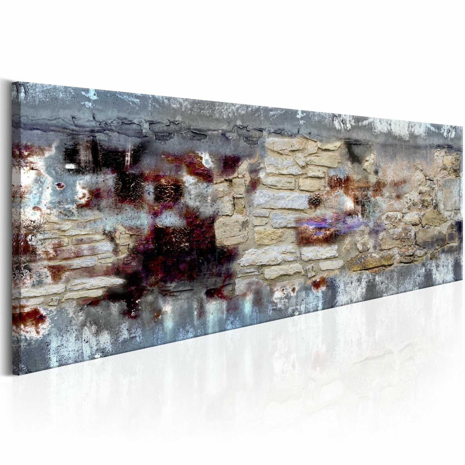 Visario Quadro Su Tela 3 Pezzi Cascata: Stampa Fine Art XXL, Dimensioni Totali 150x50 Cm, Già Incorniciato Su Telaio In Legno