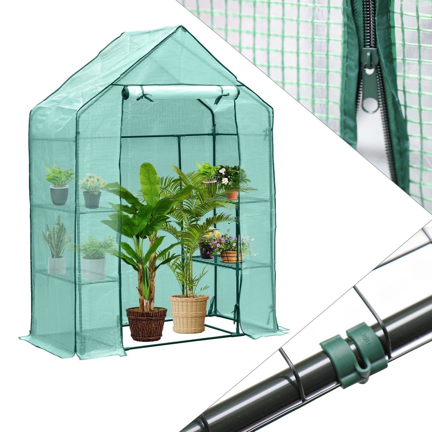 Copertura Per Serra In PVC Trasparente - Protezione Per Piante Da Giardino Contro Pioggia E Neve - Foto 13