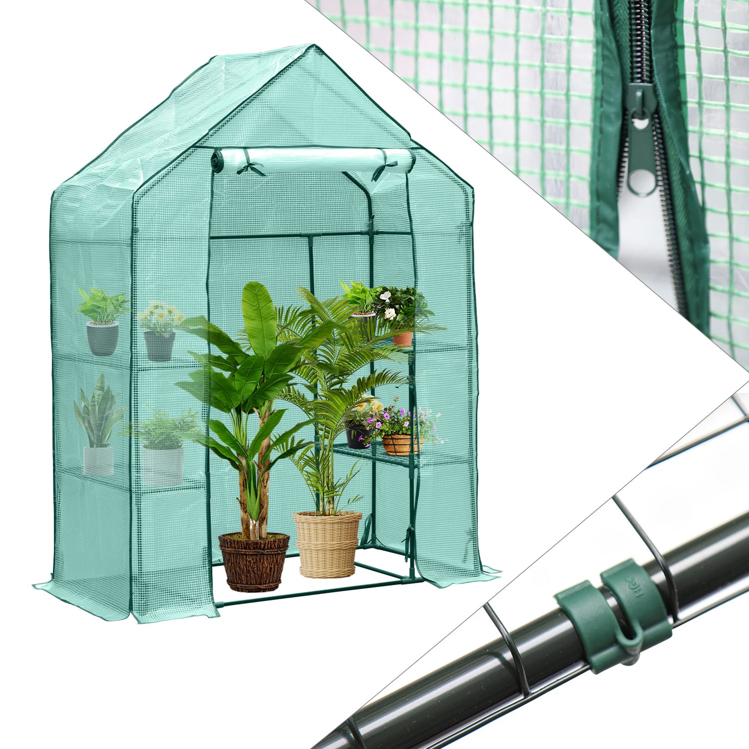 Copertura Per Serra In PVC Trasparente - Protezione Per Piante Da Giardino Contro Pioggia E Neve - Foto 13