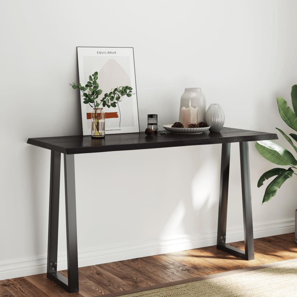 Tablero mesa | superficie de mesa | tablero de escritorio madera tratada borde vivo marrón 140x60x(2-4) cm cfw29335