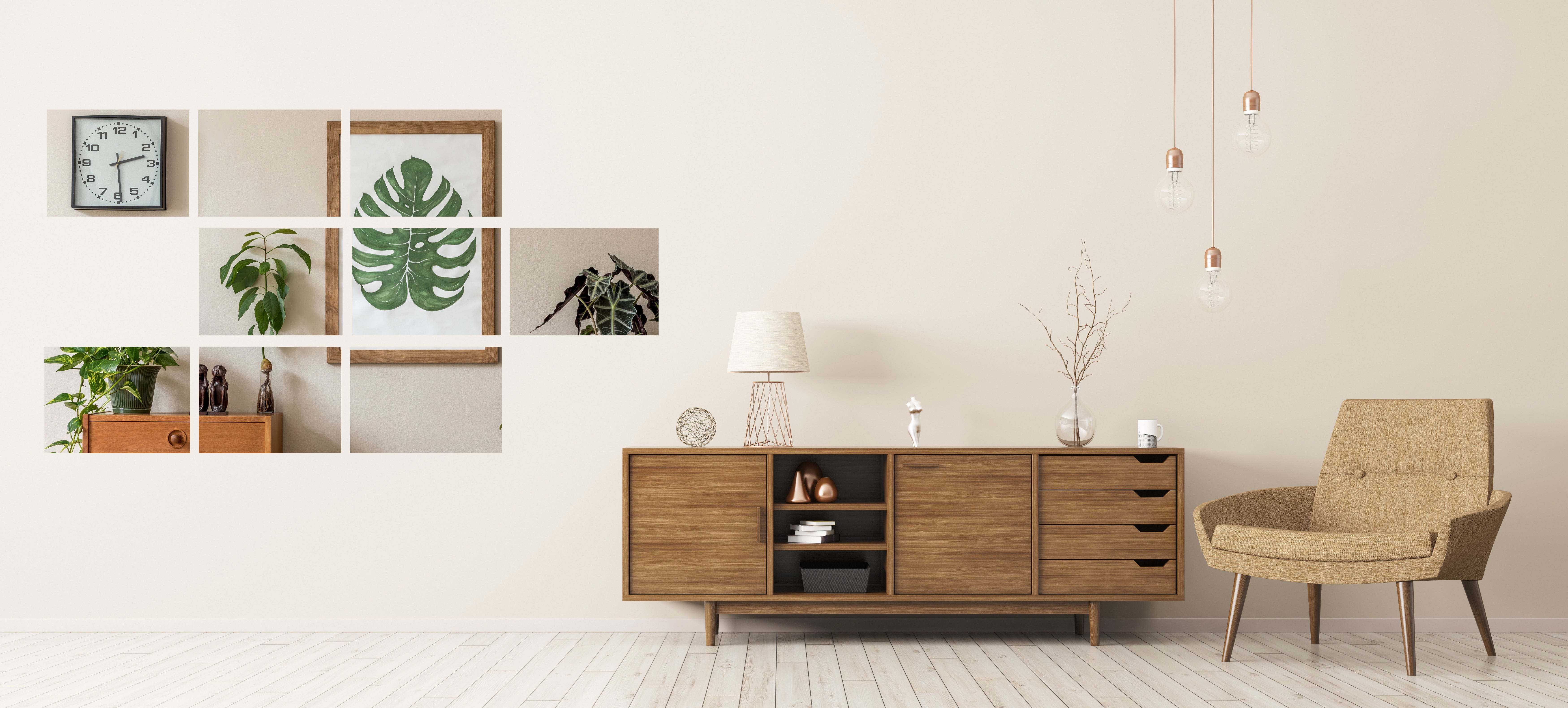 BD ART Lot de 9 MIROIRS carrés 20x20 cm en verre. Miroirs collés - 6