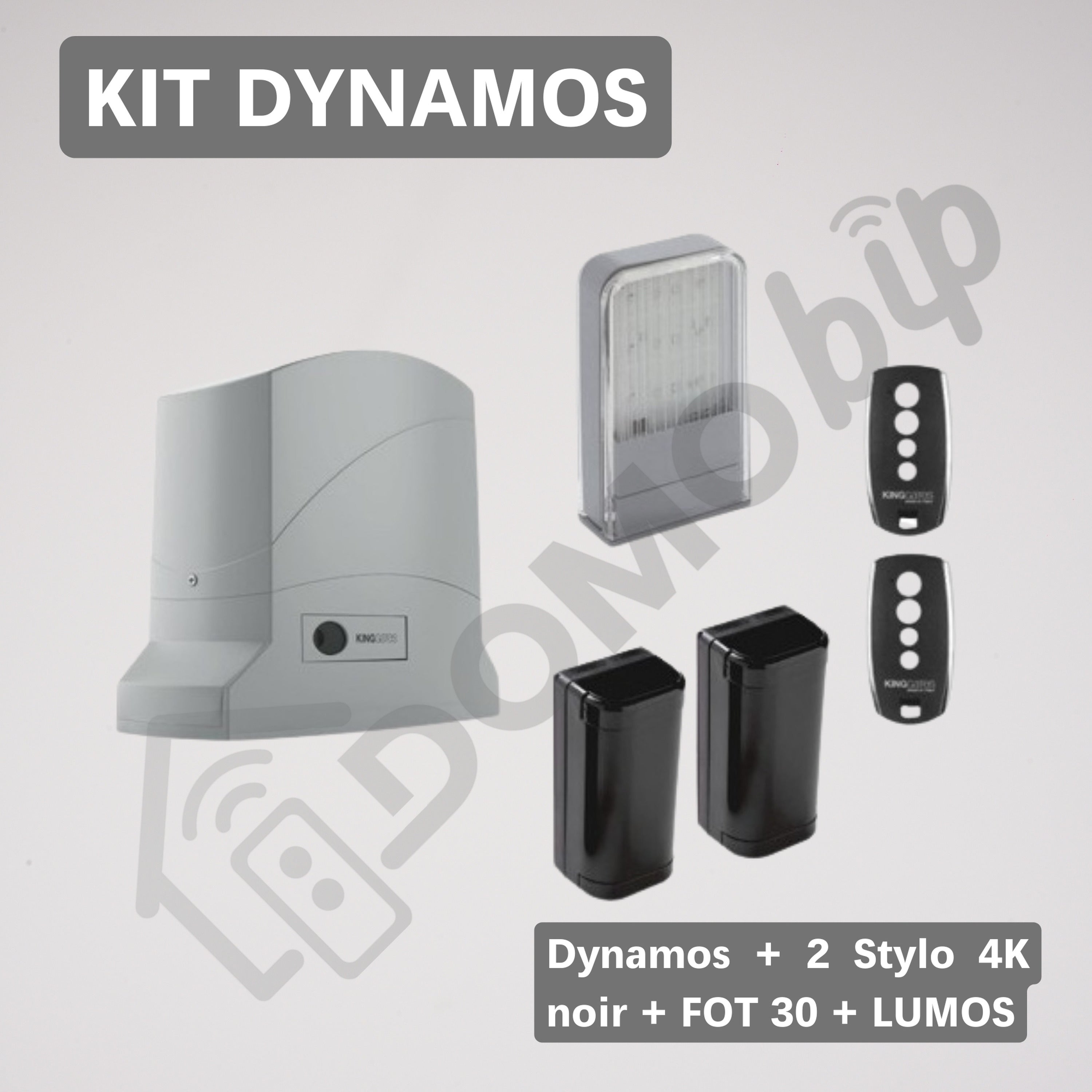 Kit motorisation King Gates DYNAMOS 24/400 24V portail coulissant jusqu ...