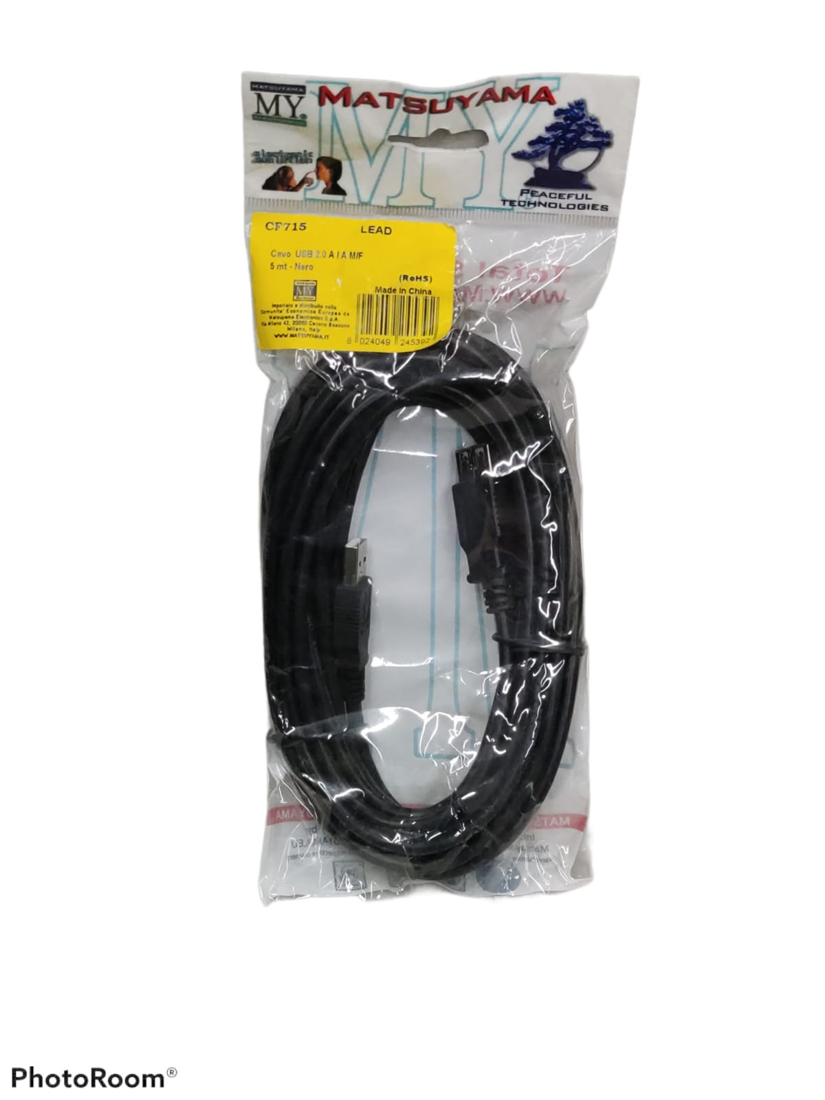 InLine 18890 Cavo Prolunga USB 2.0 – Nero – Connettore Angolato – Velocità 480 Mbit/s – Compatibile Con USB 1.0/1.1/2.0 - 3