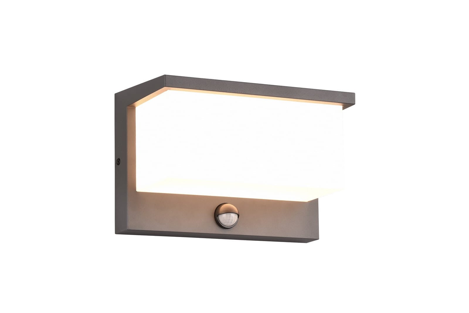Kinkiet zewnętrzny z czujnikiem ruchu NESTOS LED 13W Ciepła biel 1300lm antracytowo-biały wym: 15x23x23 cm IP54 Trio