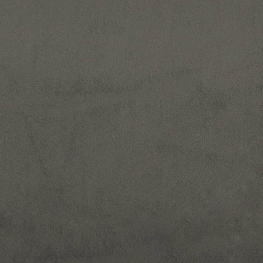 Cadre de lit sans matelas gris foncé 200x200 cm velours — COMFORTXL - 11