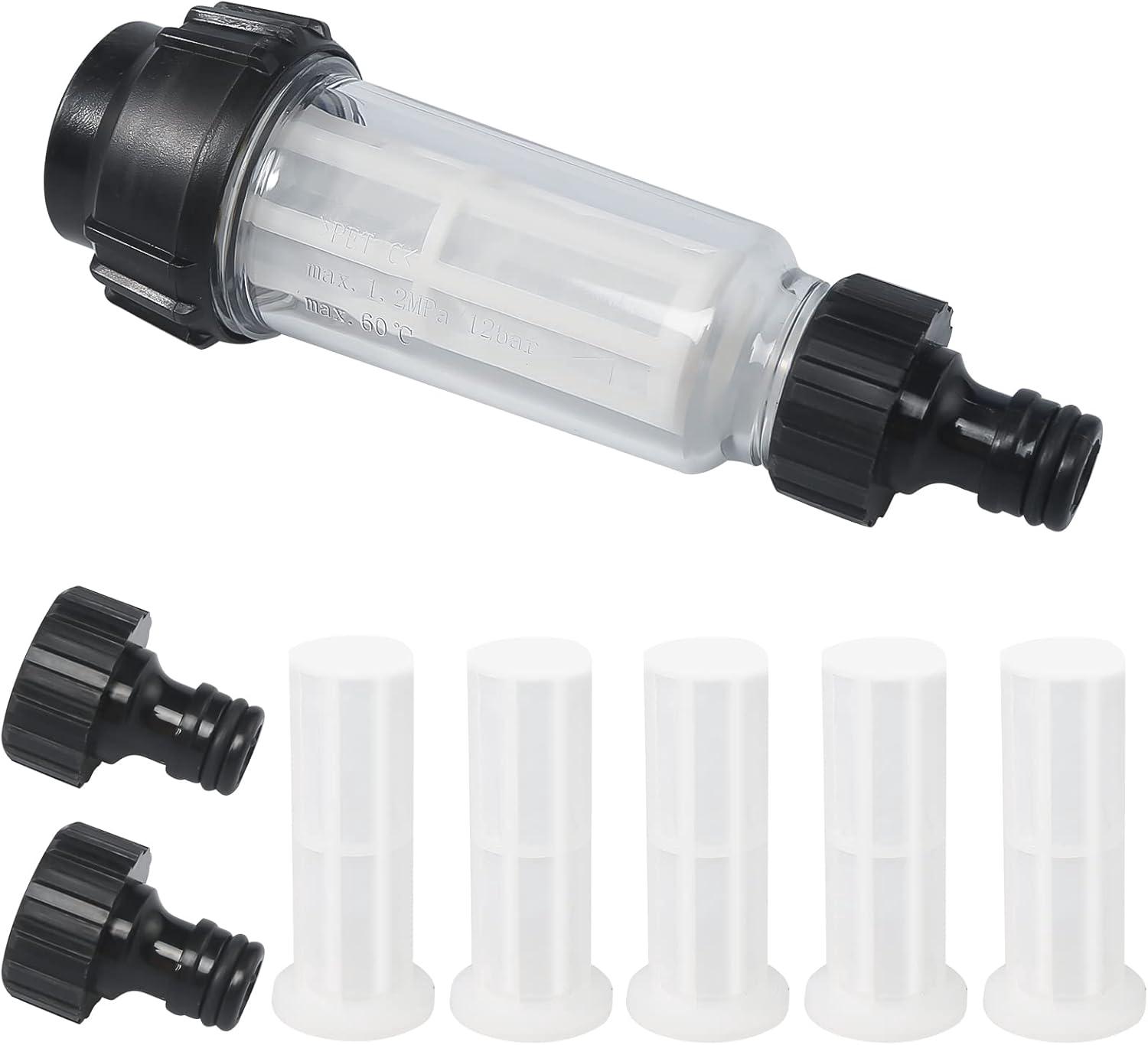 Filtro agua con inserto, 8 piezas para hidrolimpiadora, racor 3/4 ...