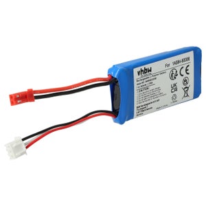 Vhbw Batteria Li-Poly 1200mAh 7,4V Con BEC Per Modellismo RC - Auto, Elicotteri, Aerei - 2S 15C 65x30x16mm