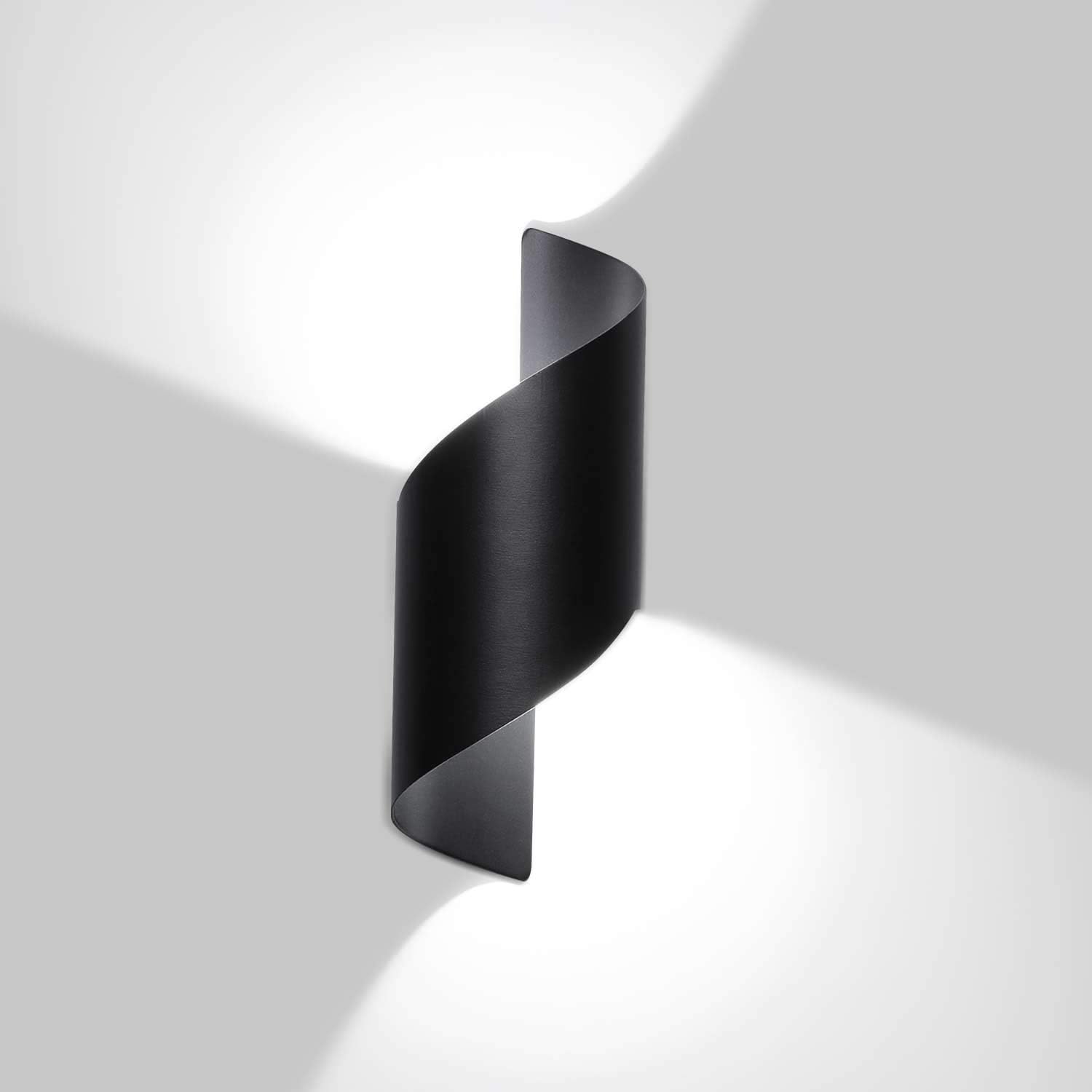 Zewnętrzna lampa ścienna LED wodoodporna IP66, nowoczesna aluminiowa lampa ścienna zewnętrzna do ogrodu, czarna