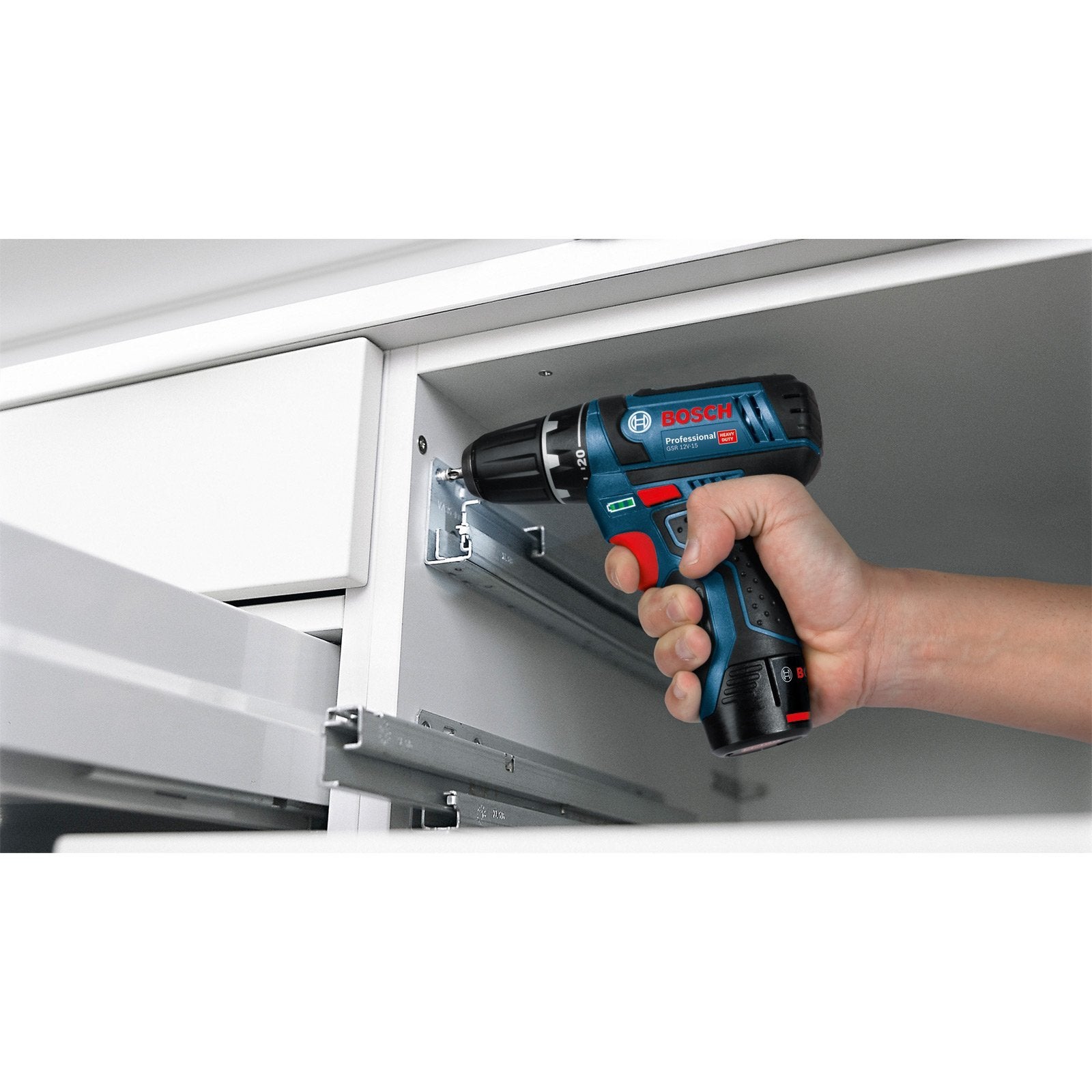 Bosch wiertarko-wkrętarka akumulatorowa GSR 12V-15 / 1x akumulator 3,0 Ah + ładowarka - 3