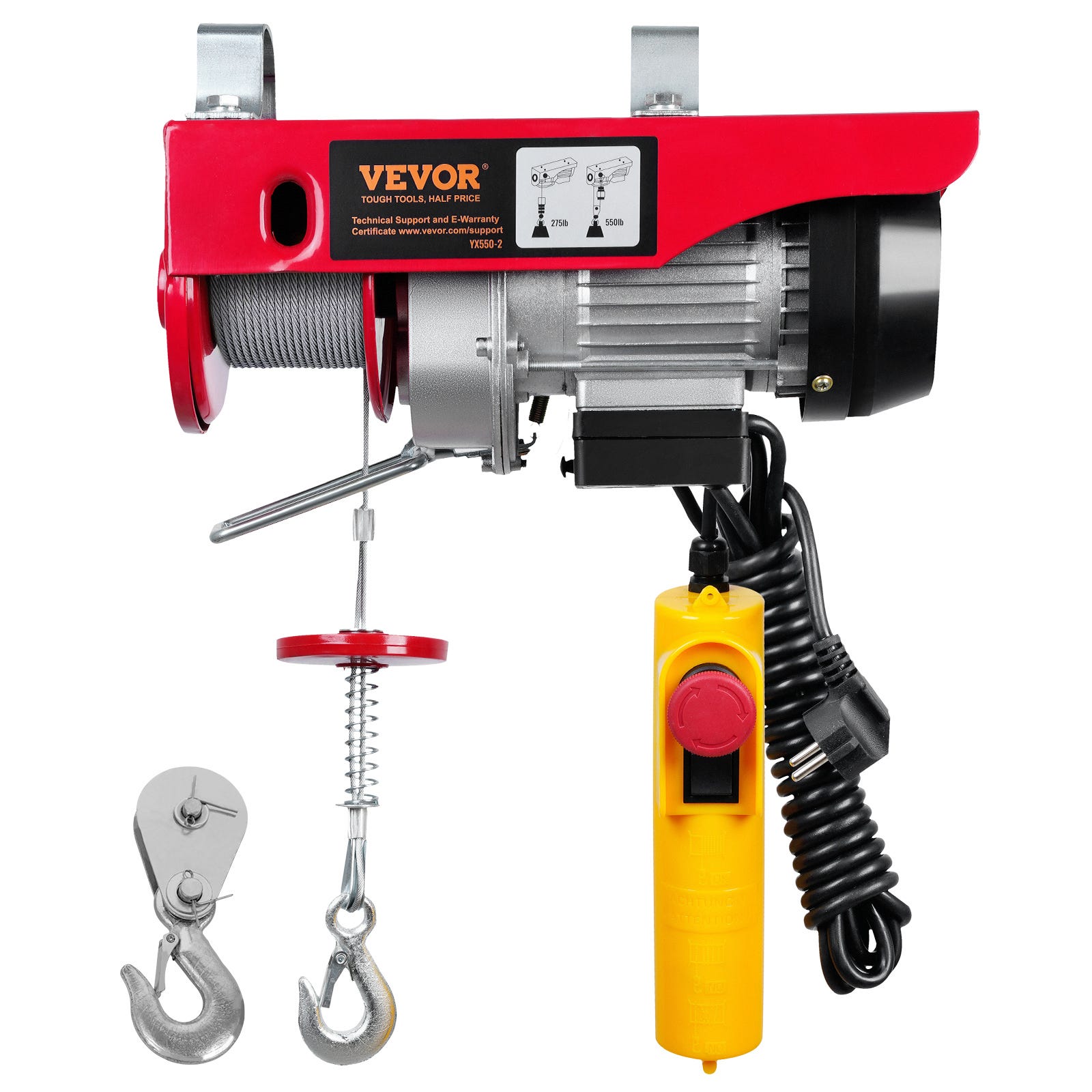 VEVOR Palan lectrique 510W Treuil C ble 250kg Avec T l commande vevor-palan-lectrique-510w-treuil-c-ble-250kg-avec-t-l-commande