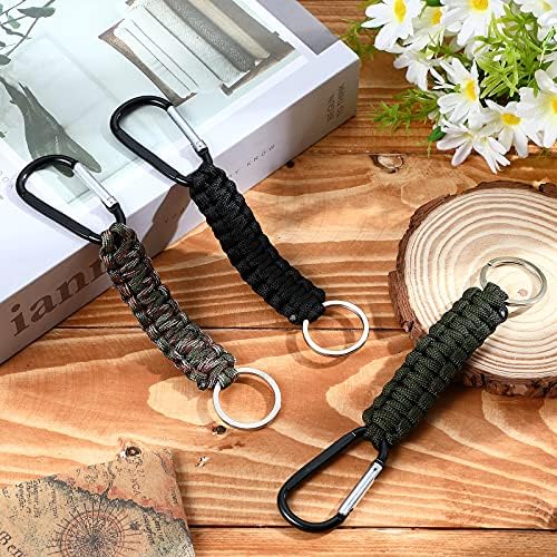 Portachiavi di Sopravvivenza con Moschettone Portachiavi in Paracord Intrecciato Portachiavi con Cordino per Attività all'aria Aperta Campeggio Escursionismo con Fischietto e Bussola Verde 3 Pcs Portachiavi di Sopravvivenza con Moschettone Portachiavi in Paracord Intrecciato Portachiavi con Cordino per Attività all'aria Aperta Campeggio Escursionismo con Fischietto e Bussola Verde 3 Pcs