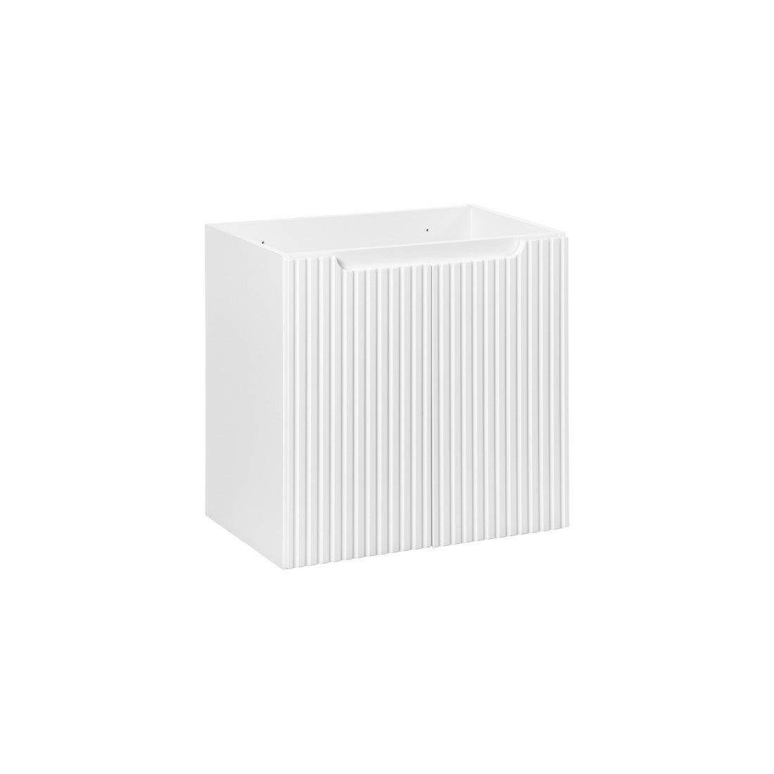 Mueble bajo lavabo vano – 2 puertas – blanco alpino – l60 × p39 × h57 cm – para colgar