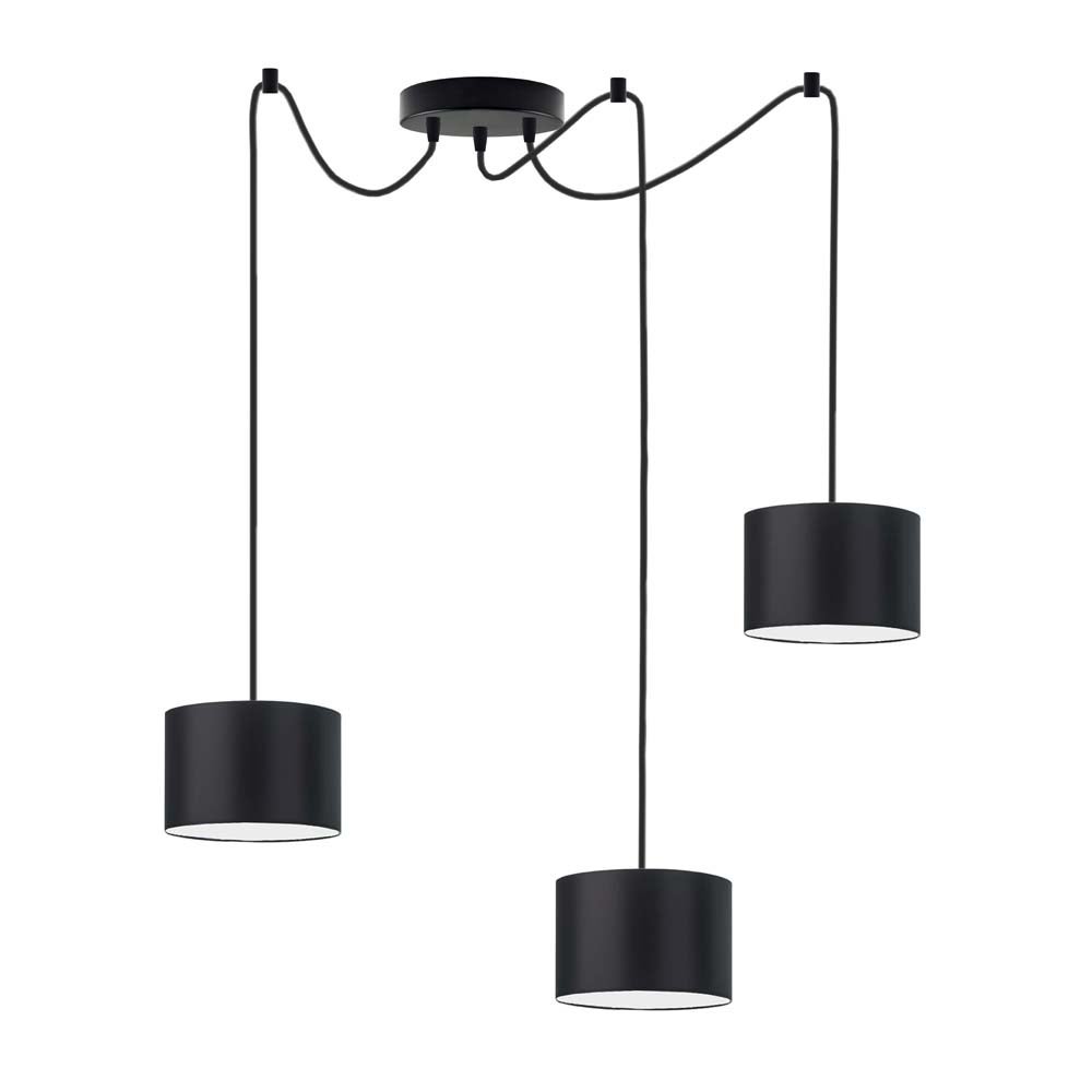 Lampa wisząca zwis żyrandol sufitowa pająk z abażurami walec TANGO Z3
