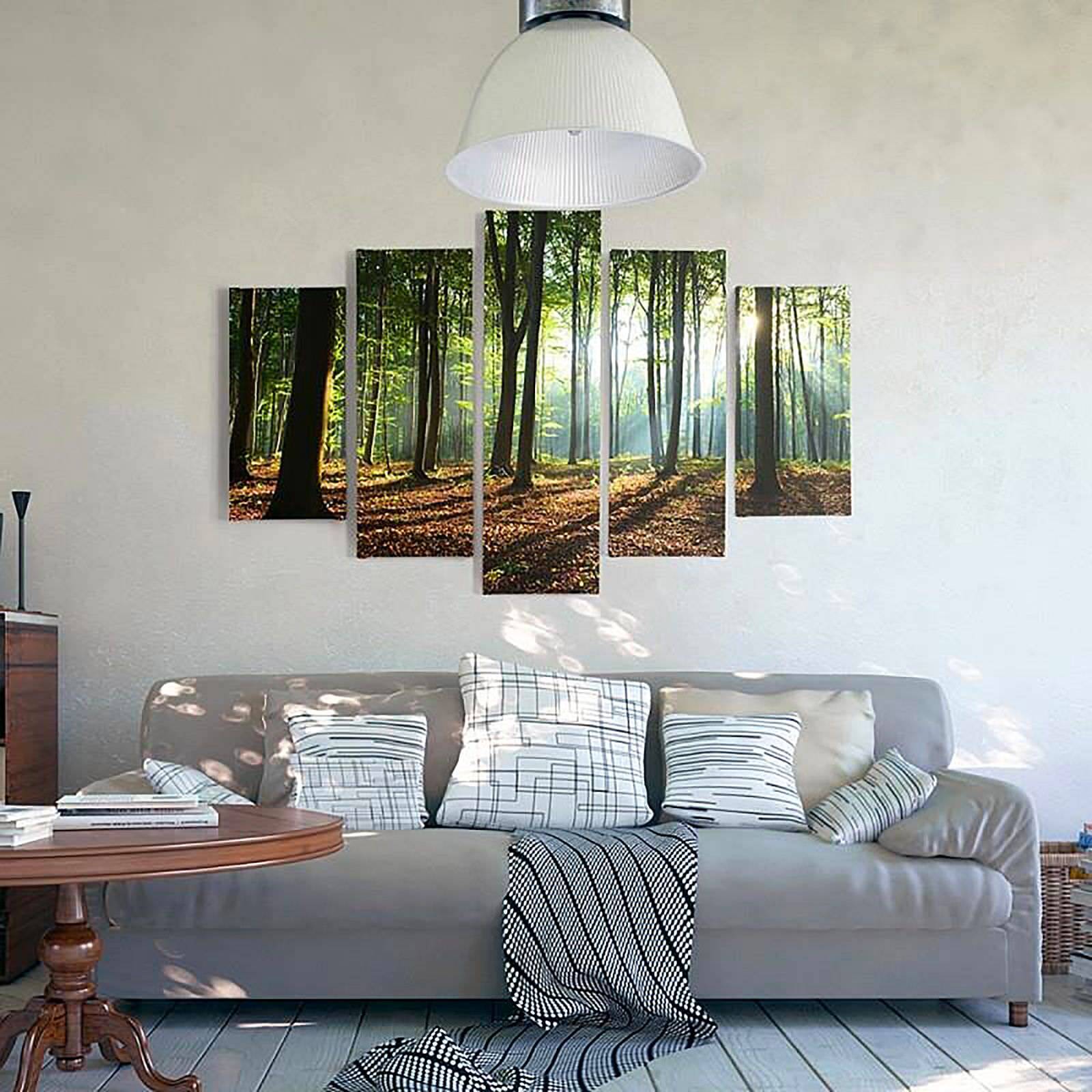 Tableau les rayons du soleil dans la forêt - 250 x 120 cm - 5