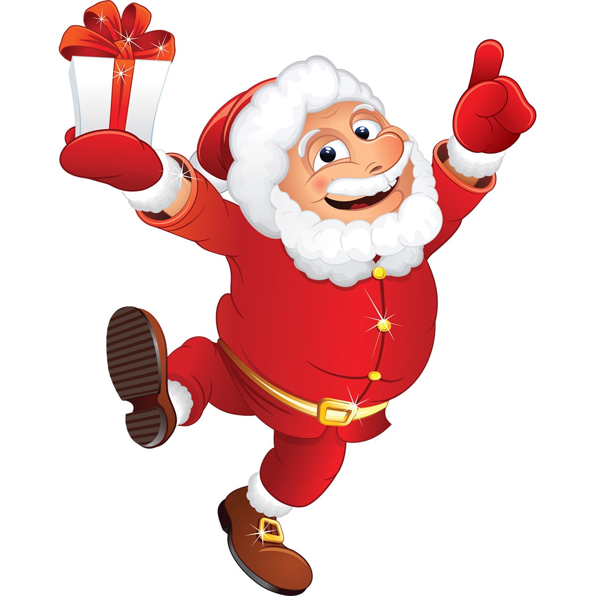 Sticker Noël le joyeux Père Noël - Autocollants stickers adhésifs noël - décoration fêtes - 30x25cm - 4