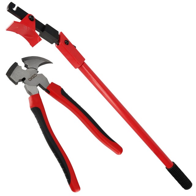 Outils tendeurs pour clôtures et barbelés - Tendeur de clôture 78cm - Pince pour clôture 25cm