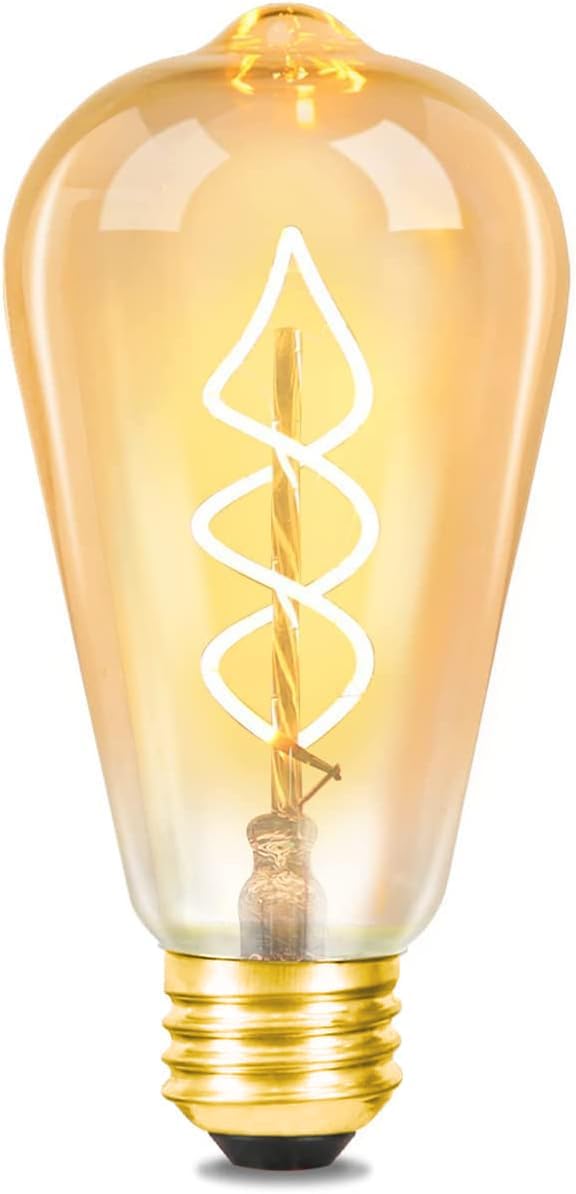 NETTLIFE 1 E27 LED Vintage Edison Bulb Retro dekoracyjne żarówki 4W LED spiralne żarówki żarnikowe ST64 2200K