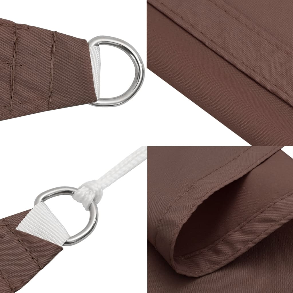 Toldo de vela retangular tecido Oxford marrom 2x2,5 m - COMFORTXL ...