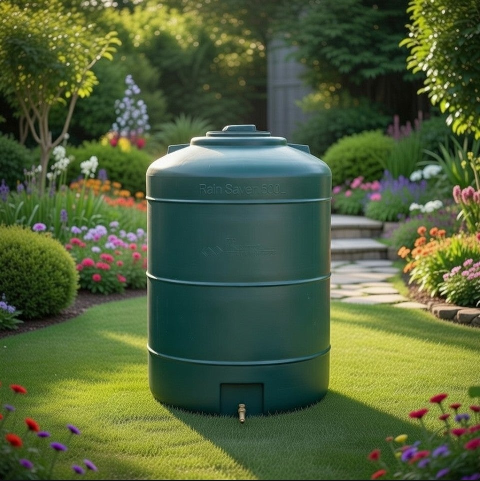 Récupérateur Eau de Pluie Hors-sol Rond 1000 Litres DS Eau Vert Garantie 5 ans - 4