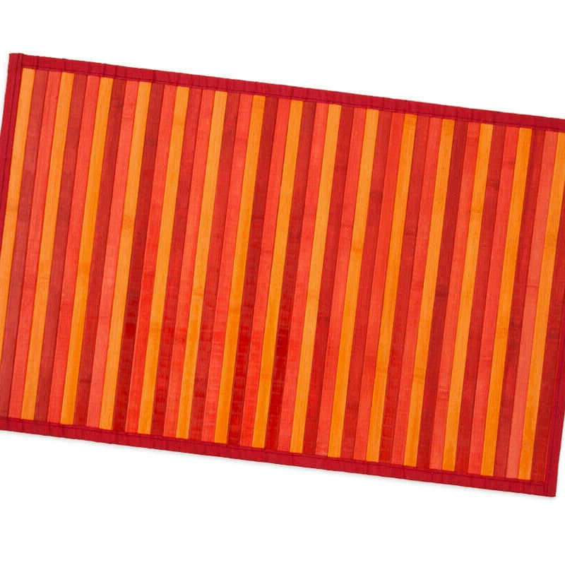Dywan Bambusowy 30x43 cm Antypoślizgowa Prostokątny Obrus śniadaniowy Czerwony