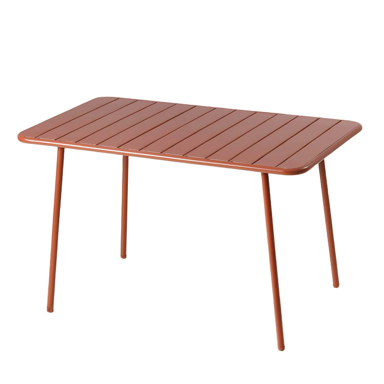 Table de jardin 4 à 6 places 120cm terracotta BERGAME - 2